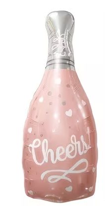Folienballon in Form einer Sektflasche